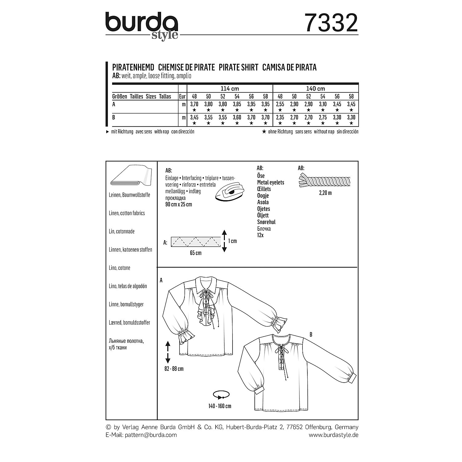 burda Schnitt 7332 