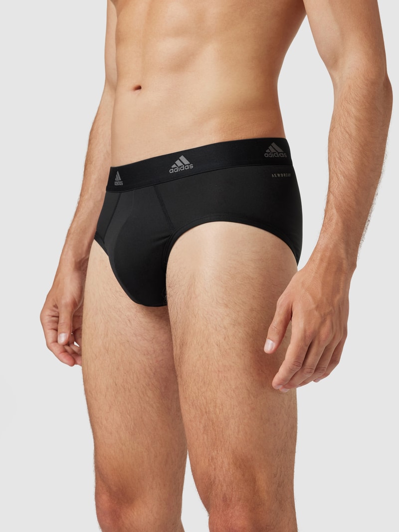 Slip mit Label-Details im 3er-Pack in schwarz