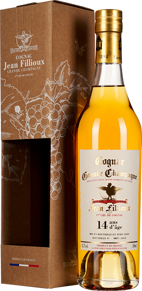 Jean Fillioux Cognac 14 Ans d'Age 1er Cru 0,5 Liter im Geschenkkarton