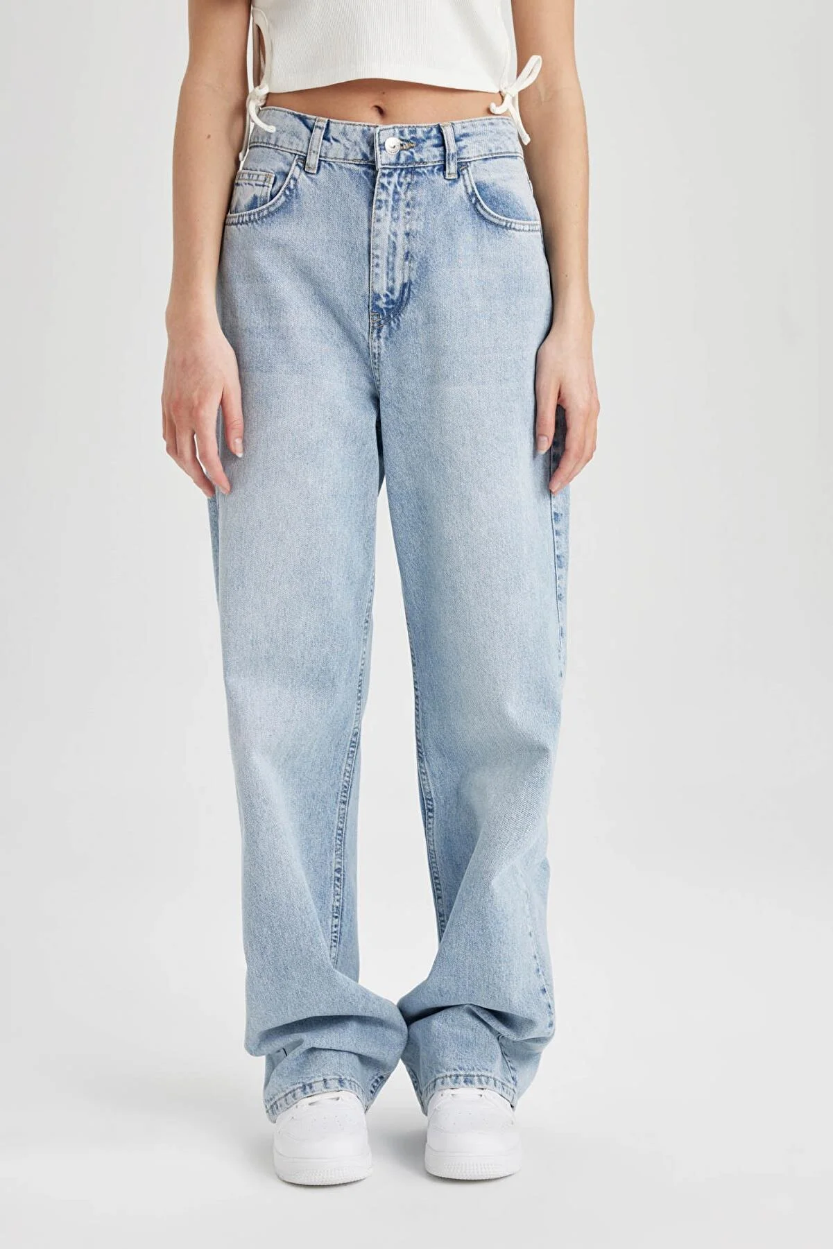 DeFacto  Afra X 90s Wide Leg High Waist Wide Leg Long Jean Hose B8246ax24sp