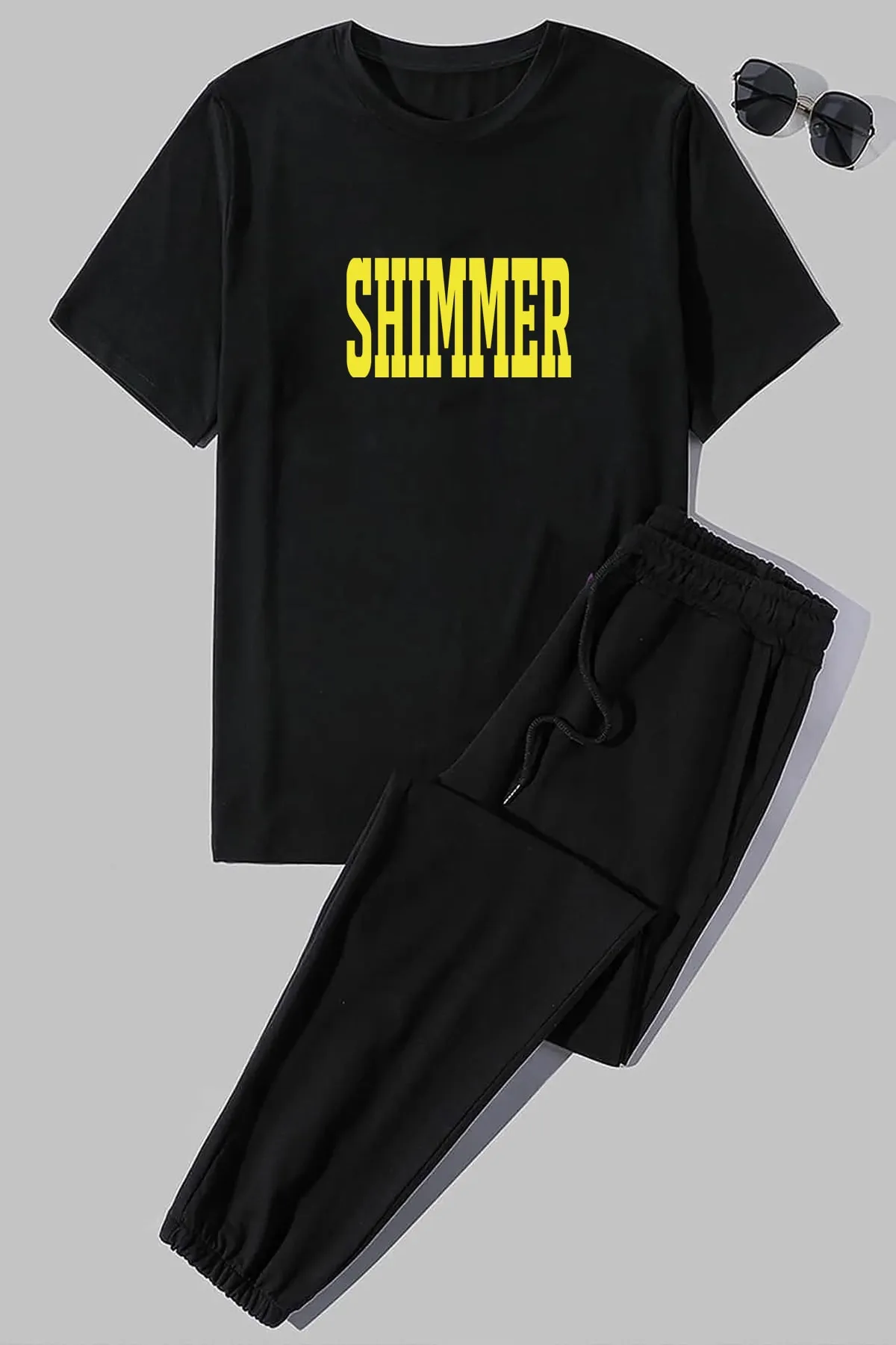 uyguntarz  Schimmerndes zweiteiliges Unisex-Trainingsanzugset