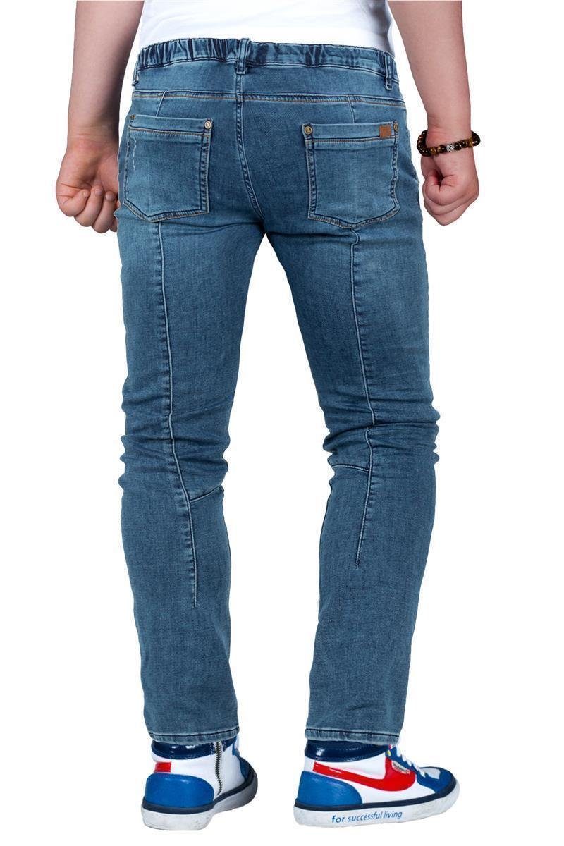 Reichstadt Jeansjeggings Jungen Hose RS105 mit Destroyed Effekten und Kordelzug