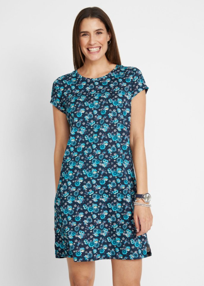 Shirtkleid mit seitlichen Schlitzen (2er Pack)