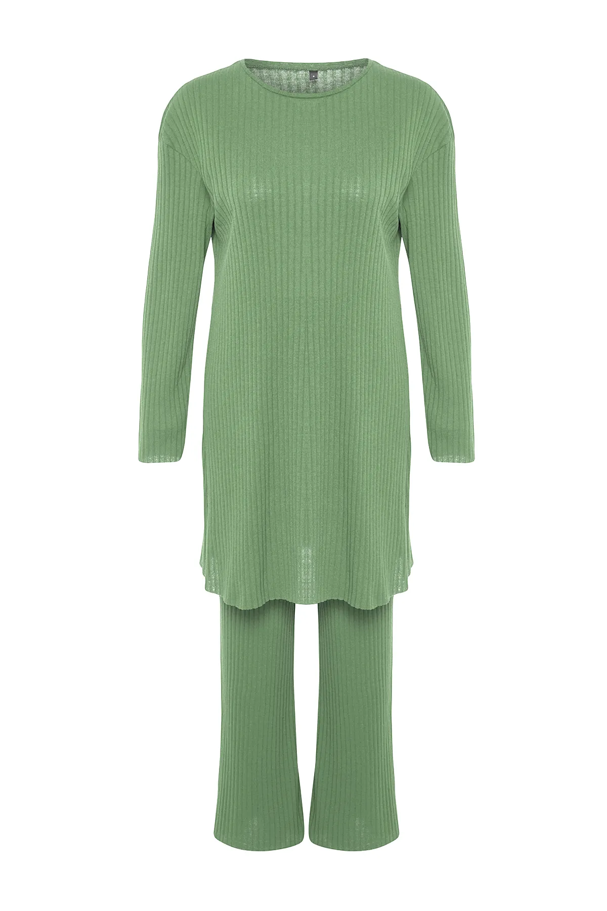 Trendyol Modest  Grünes Camisole-Set aus gestricktem Oberteil und Unterteil TCTSS24US00060