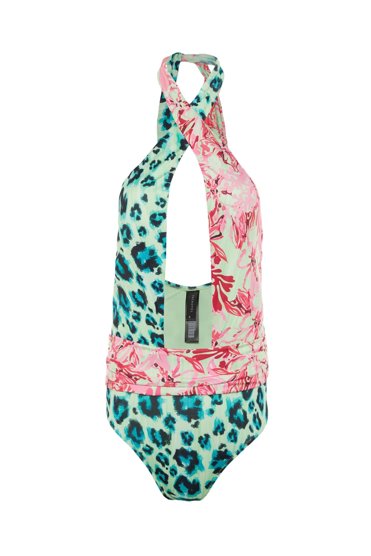 Trendyol Collection  Badeanzug - Rosa - Animal Print
