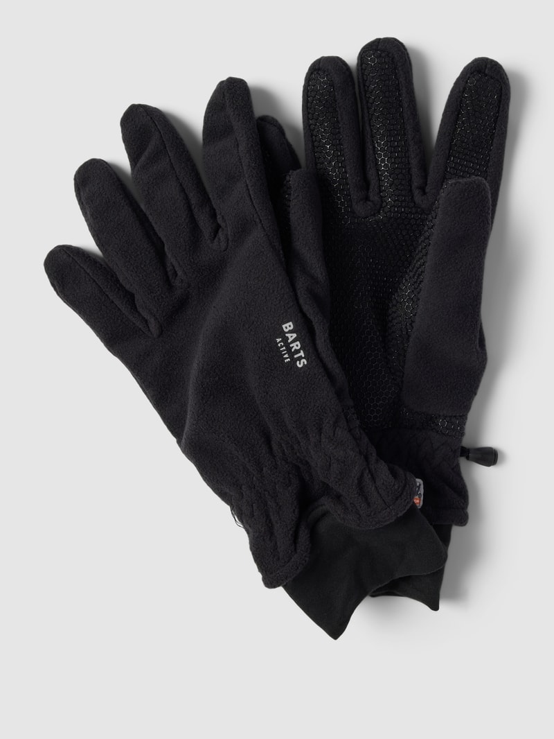 Handschuhe mit Label-Detail Modell 'STORM' in schwarz