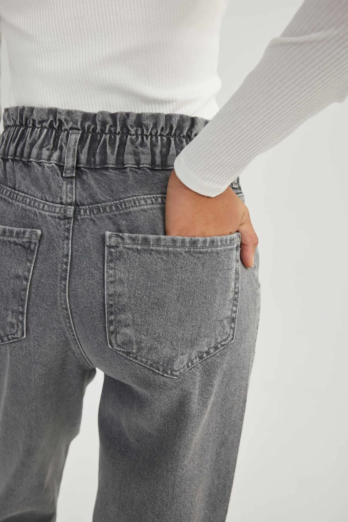 DeFacto  Paperbag High Waist Knöchellange Jeans Waschbare Hose B5464ax23cw
