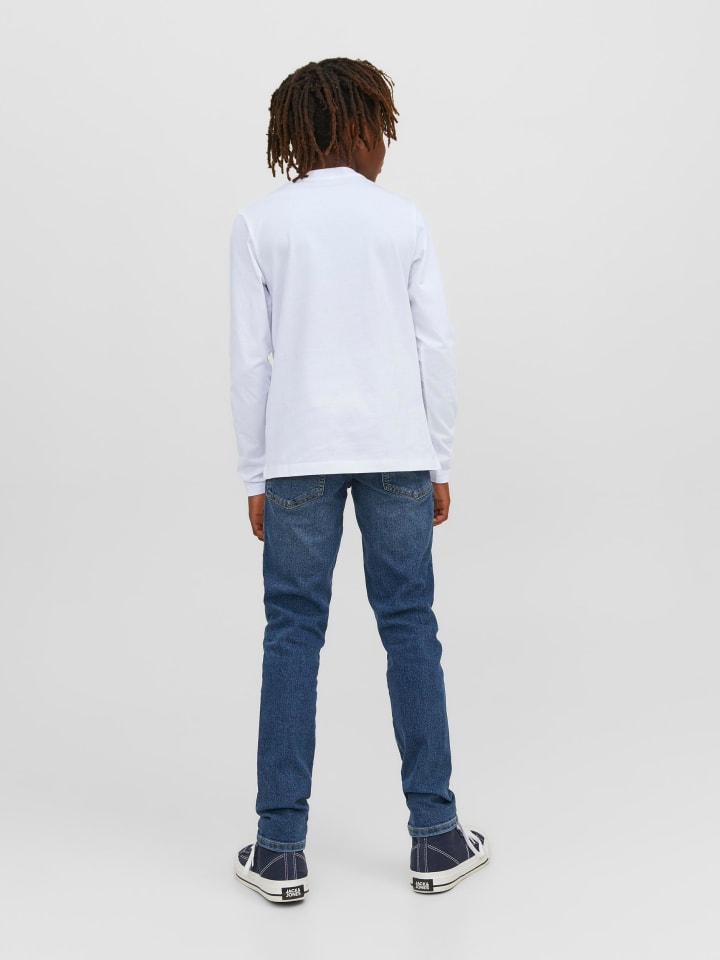 JACK & JONES Junior Langarmshirt in white günstig kaufen