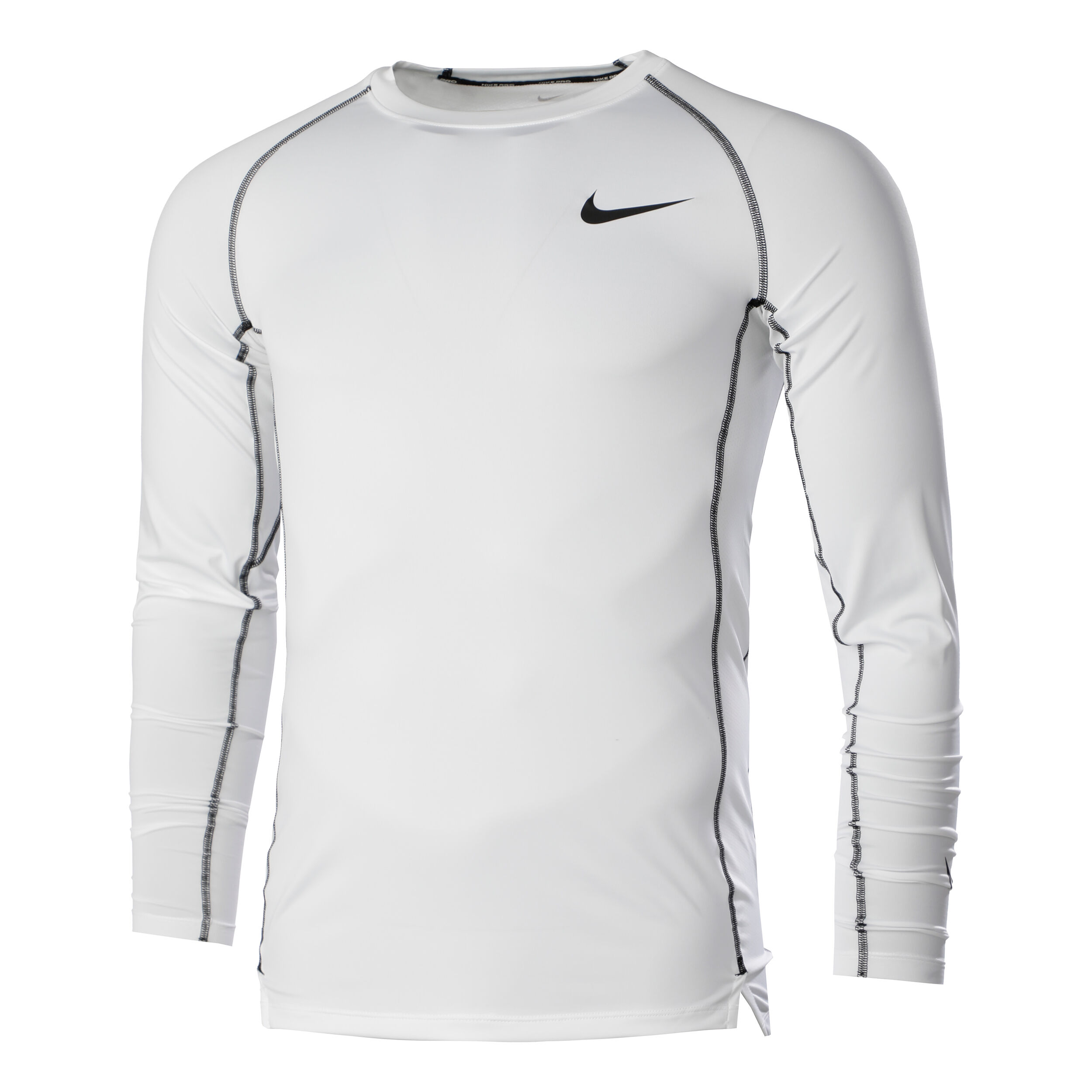 Dri-Fit Pro Tight Longsleeve Herren - Weiß, Schwarz
