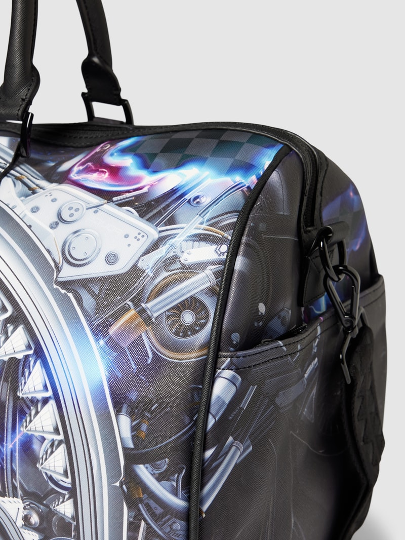 Handtasche mit Motiv-Print Modell 'SHARKINATOR 3' in schwarz