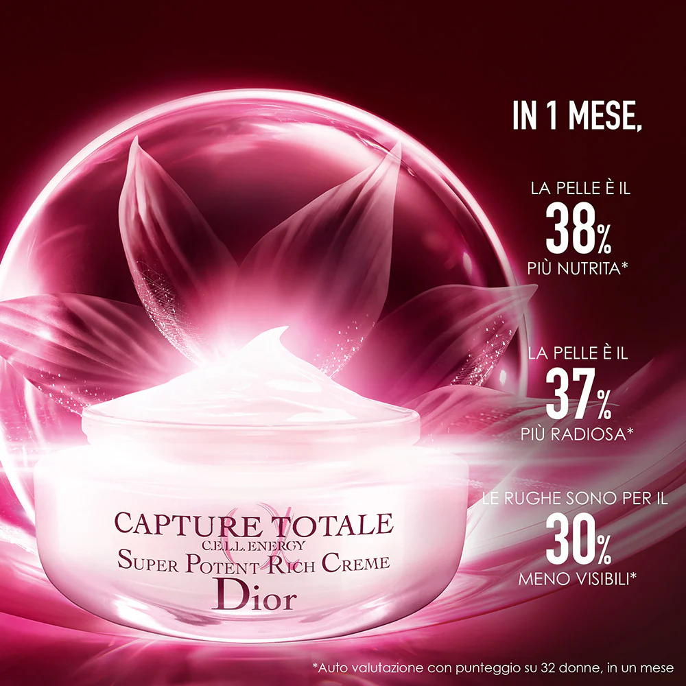Crema facial antiarrugas Global Anti-Aging Capture Totale CELL Energy Super Potent Rich Creme - Tratamiento facial antiarrugas de 24 horas