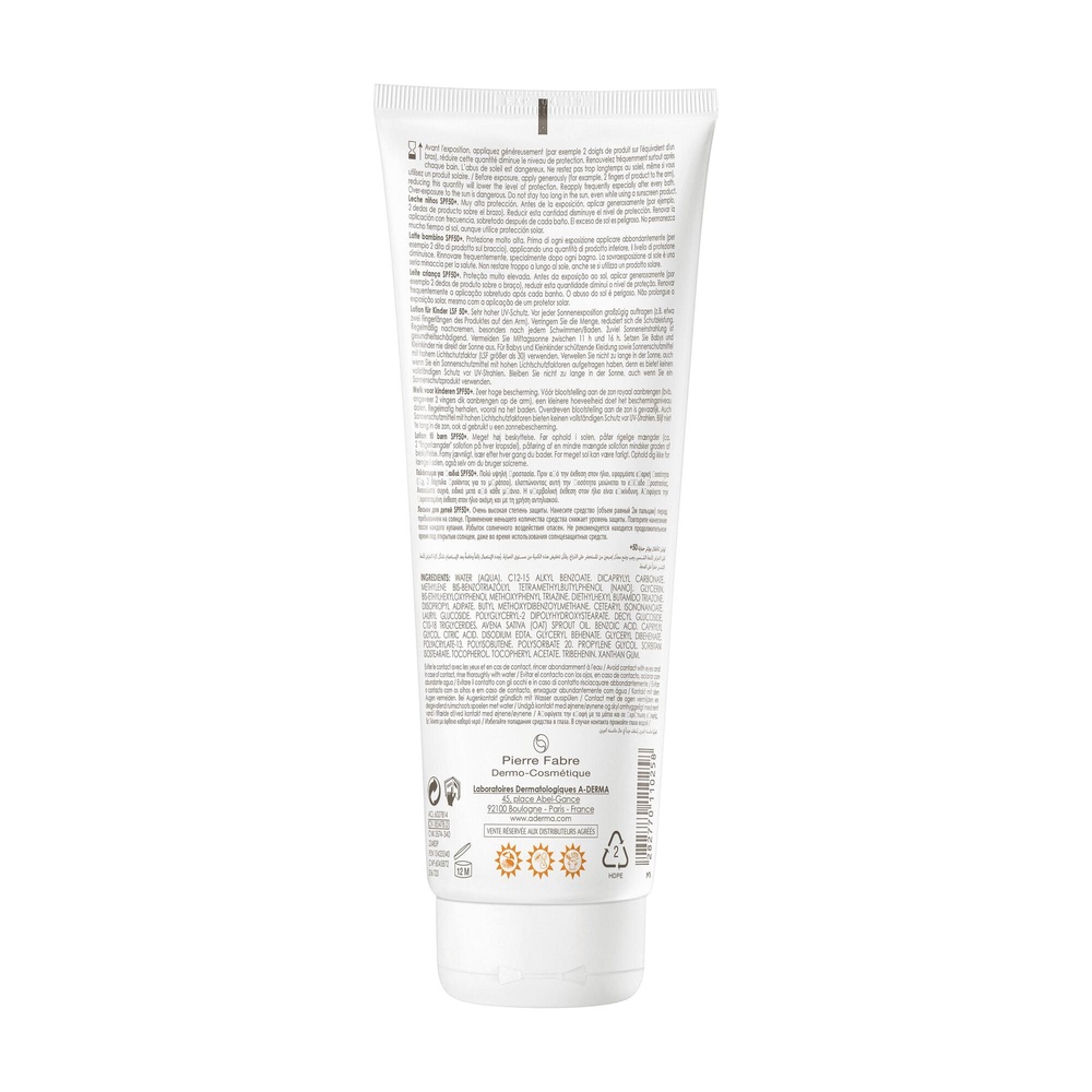 A-Derma PROTECT Lait enfant SPF50+ 250 ml Lait solaire