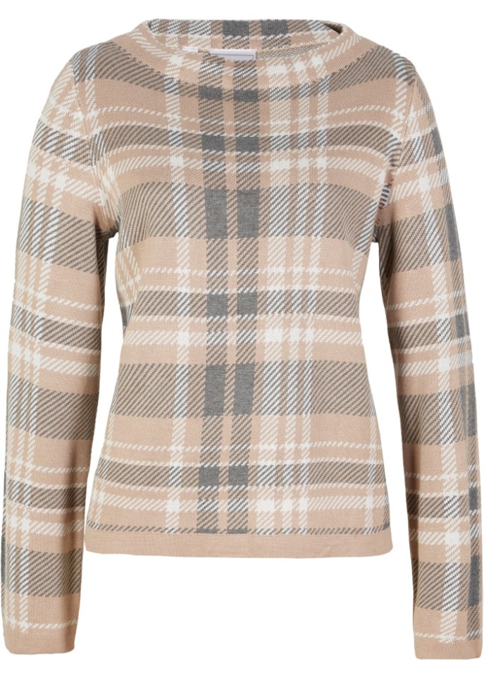 Jacquard-Pullover aus nachhaltiger Viskose
