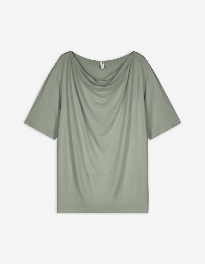 T-Shirt - Wasserfall-Ausschnitt