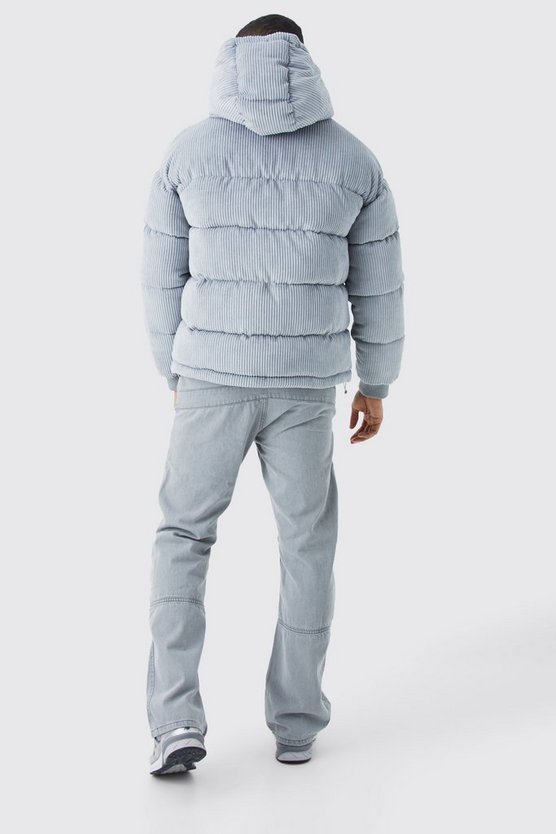 Kord-Steppjacke mit Kapuze