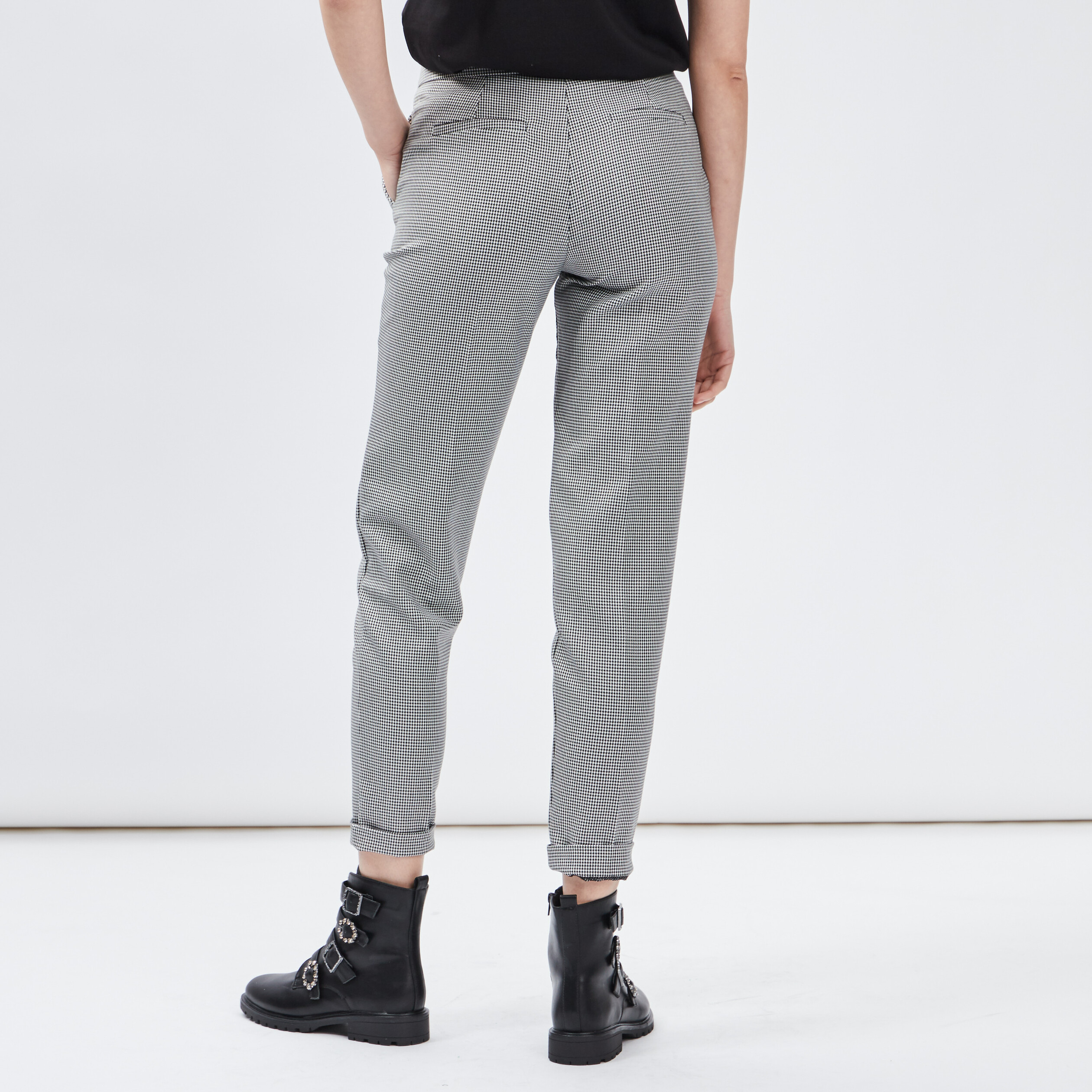 Pantalon droit à pinces blanc femme | La Halle