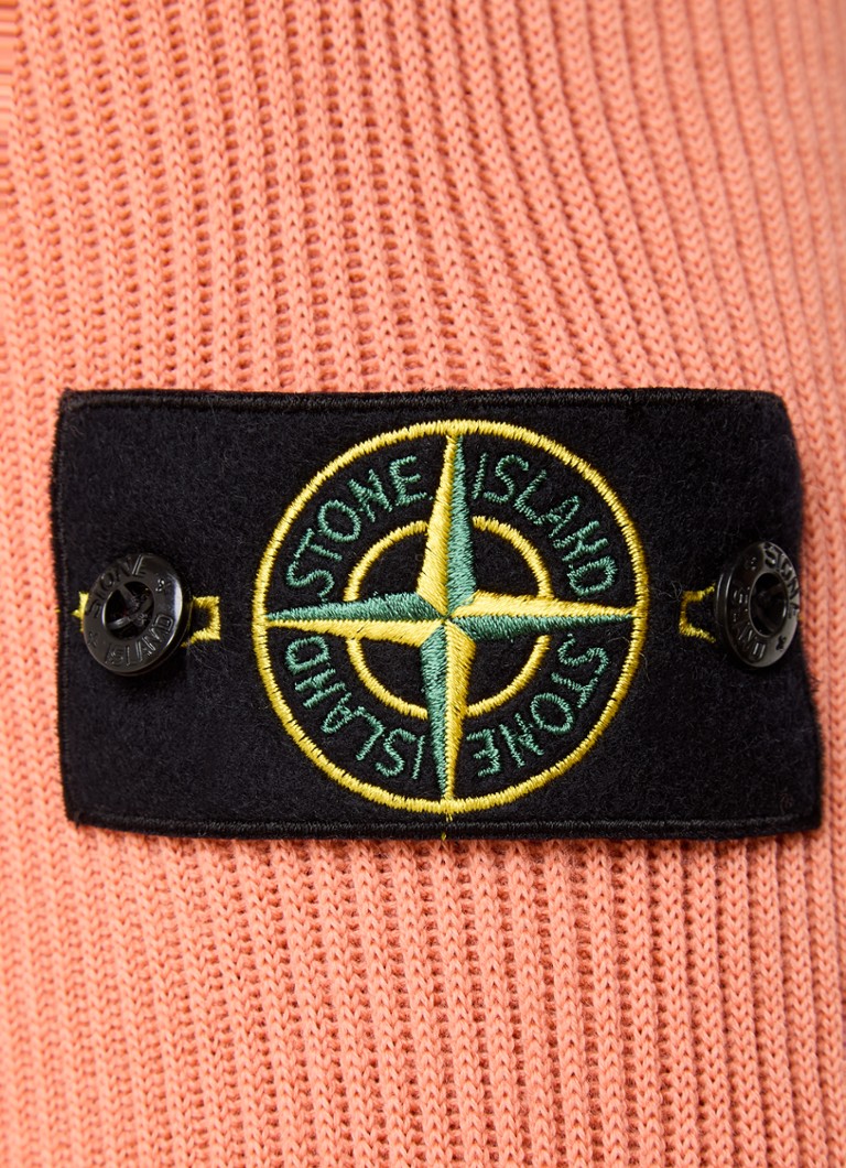 Stone Island 553C2 Rib Knit Razor Wool Logo Sweater