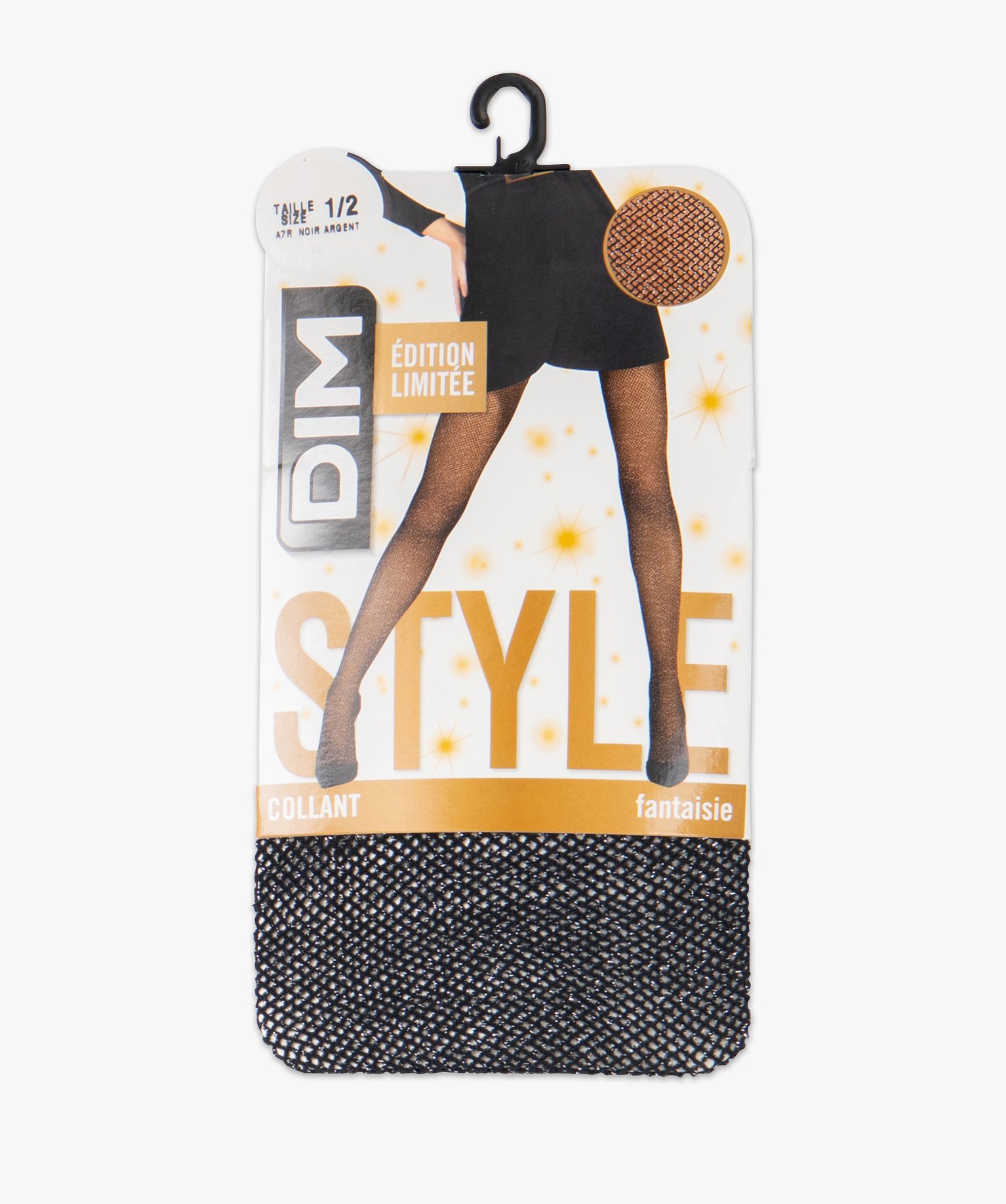 Collant femme en maille résille pailletée - DIM noir | GEMO
