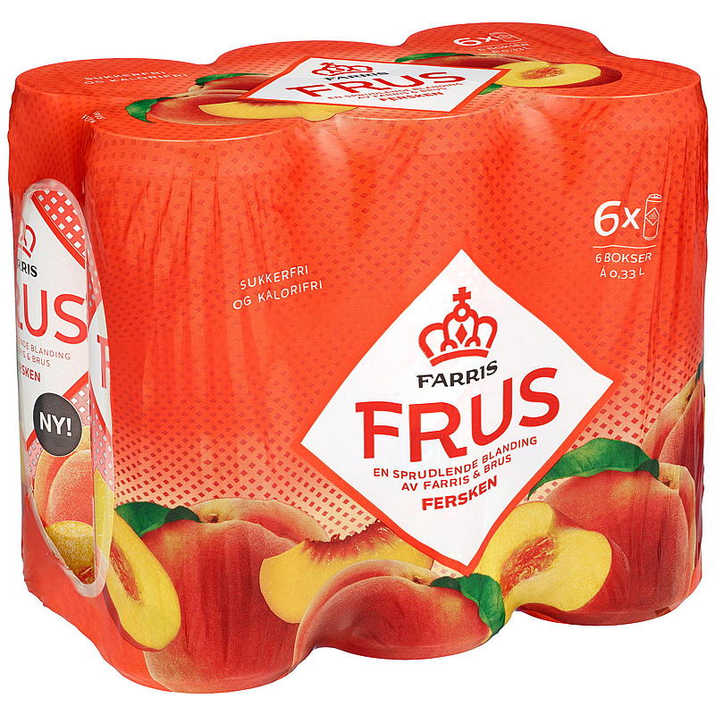 Farris Farris Frus 0,33 l boks 6-pk fersken