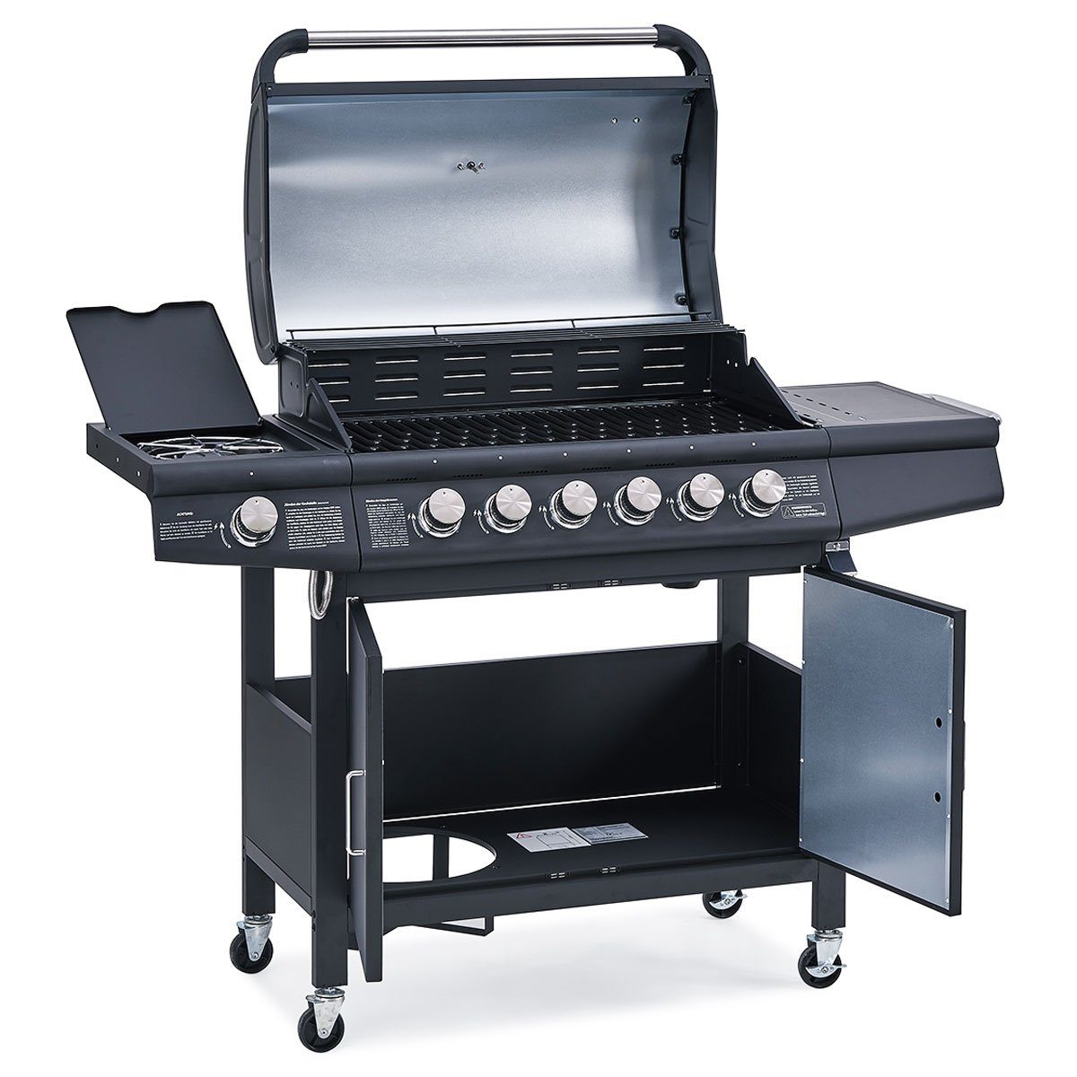 TAINO Gasgrill RED, 6+1, Piezozündung, mit Grillspieß-Auflage, inkl. Fettwanne