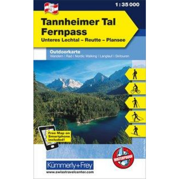 KuF Österreich Outdoorkarte 05 Tannheimer Tal - Fernpass 1 : 35 000 - Wanderkarte
