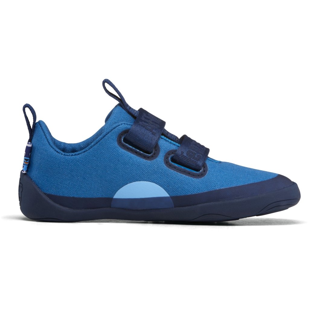 Affenzahn Barfußschuh Baumwolle Lucky Bär Blau Klett