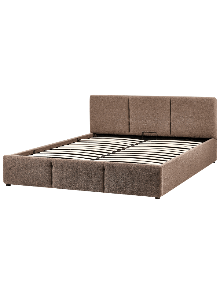 Beliani Doppelbett BOUSSE in Beige - (W) 171 x (H) 79 x (L) 219 cm günstig kaufen onesize