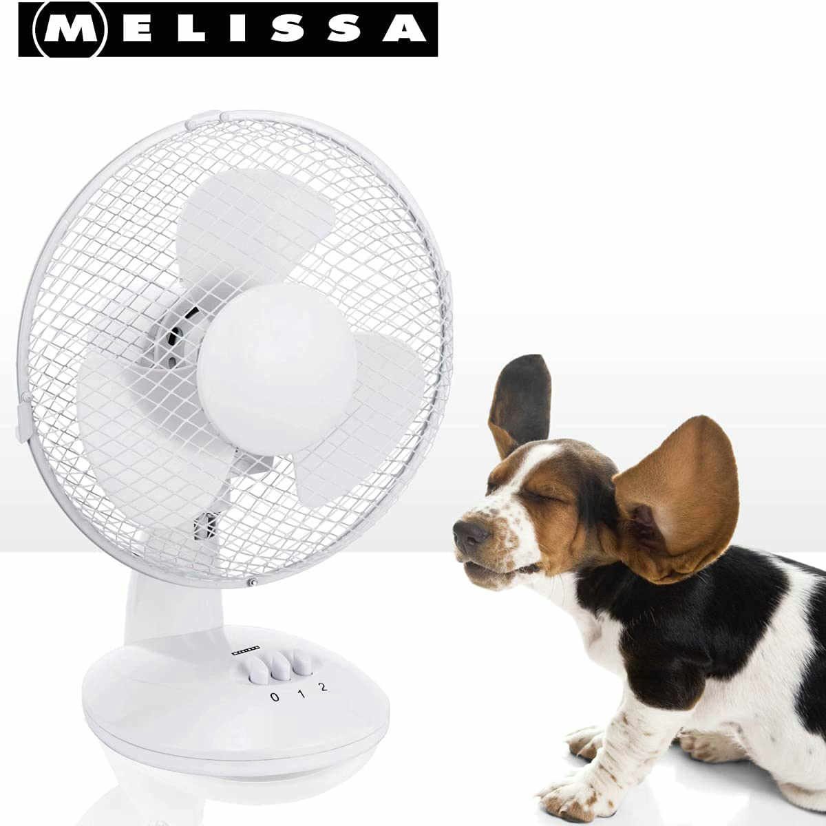 MELISSA Tischventilator 16510105 Ventilator mit zwei Geschwindigkeitsstufen