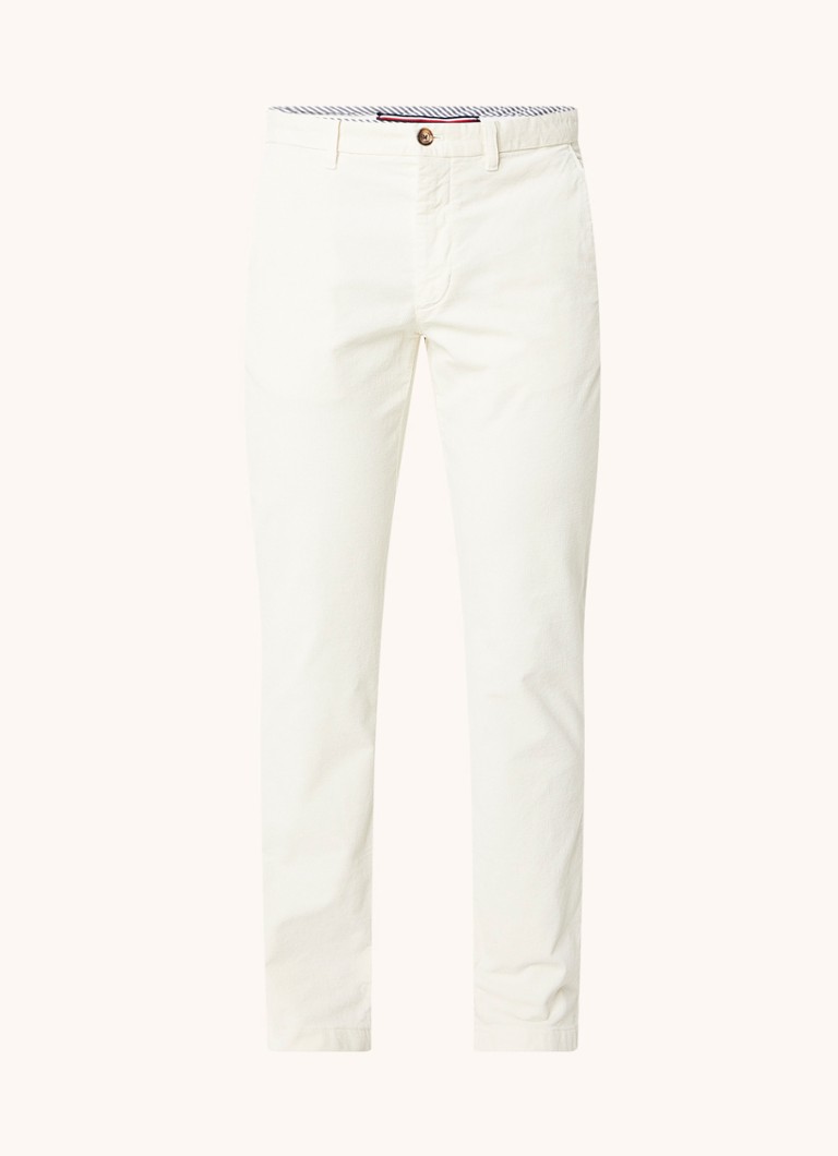 Pantaloni chino drepți Tommy Hilfiger Denton din cordură elastică
