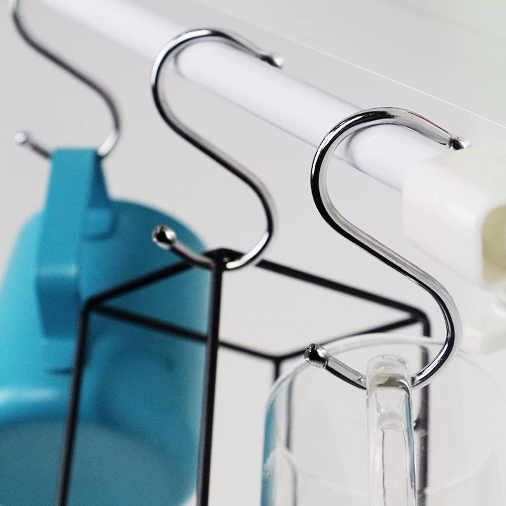 JedBesetzt Wandhaken S-Haken, Aufbewahrungshaken, Edelstahl, 9cm, Badezimmer, Dusche, Tür, Anti-Kratzer