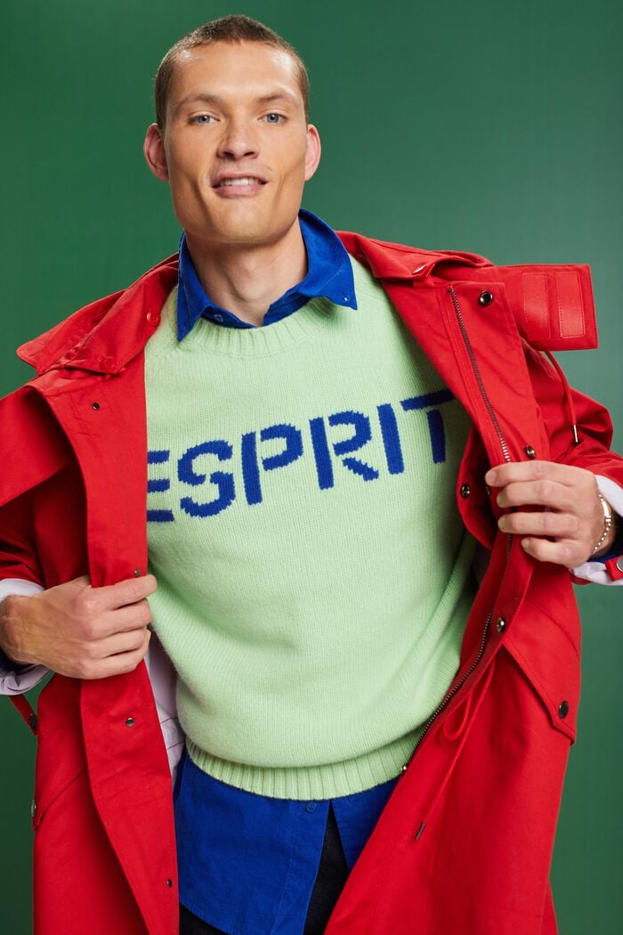 Logo-Pullover aus Wolle und Kaschmir