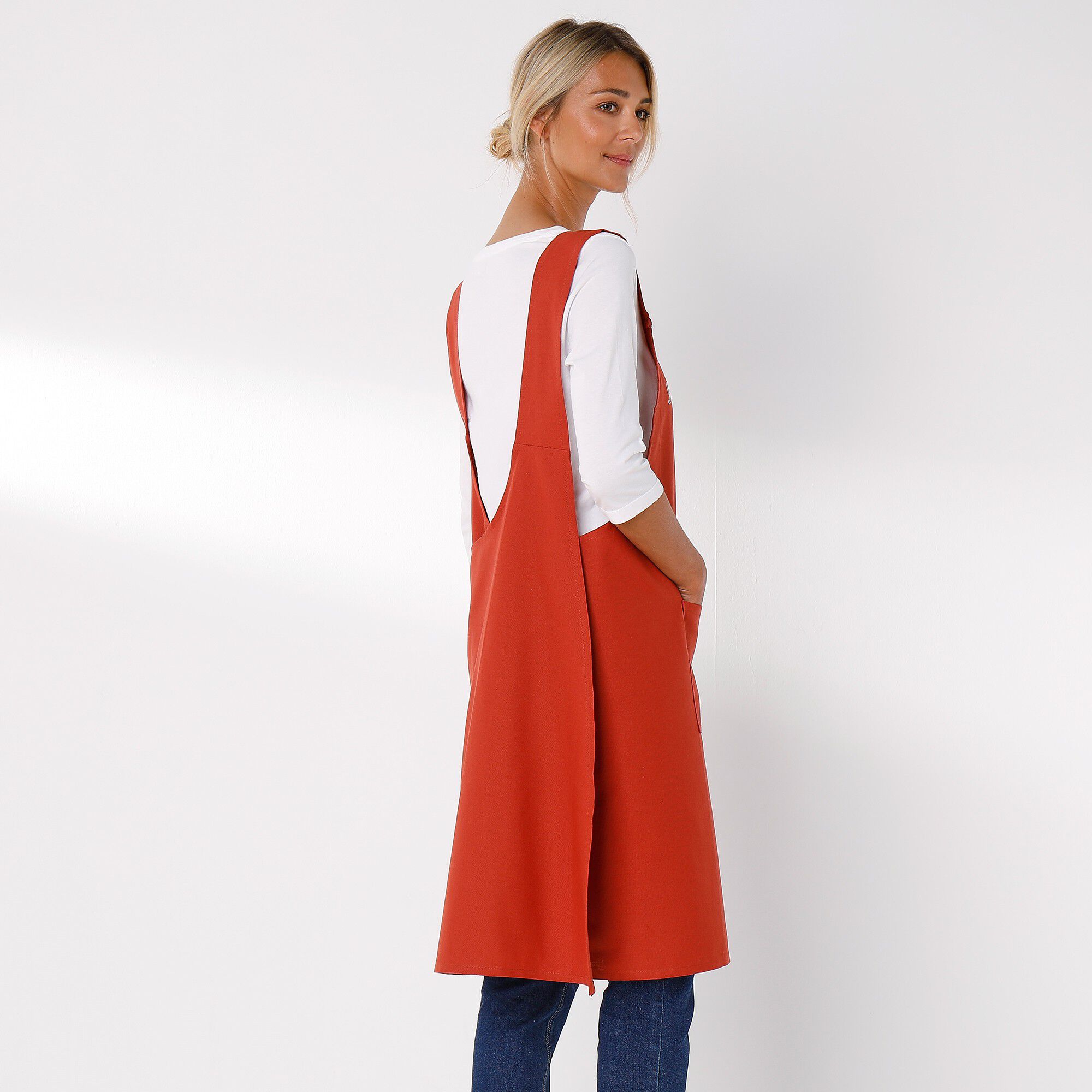 Tablier de cuisine japonais coton uni personnalisable