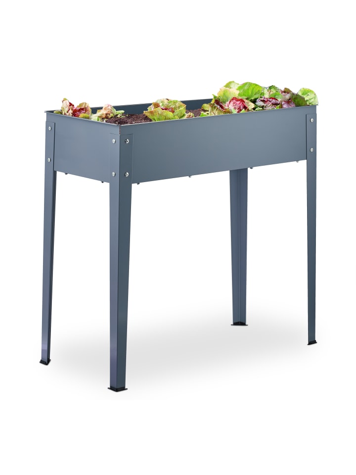 relaxdays Hochbeet in Grau - (B)86 x (H)80 x (T)40,5 cm günstig kaufen onesize