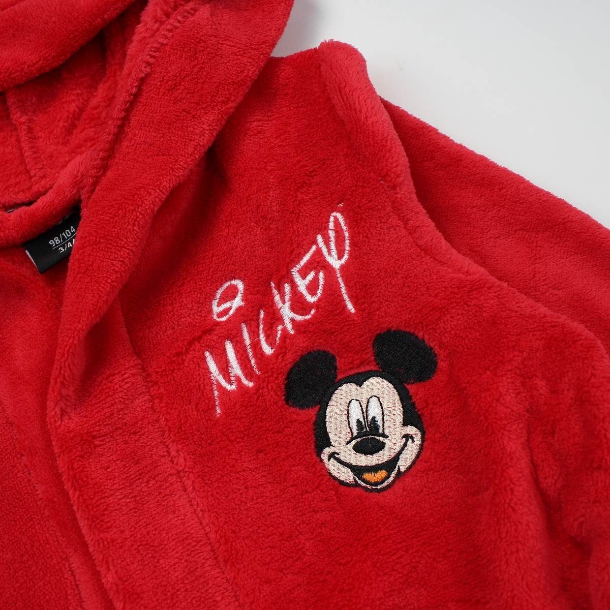 Mickey Mouse Kinderbademantel  Mickey Bademantel, rot, Gr. 98/104-116/128