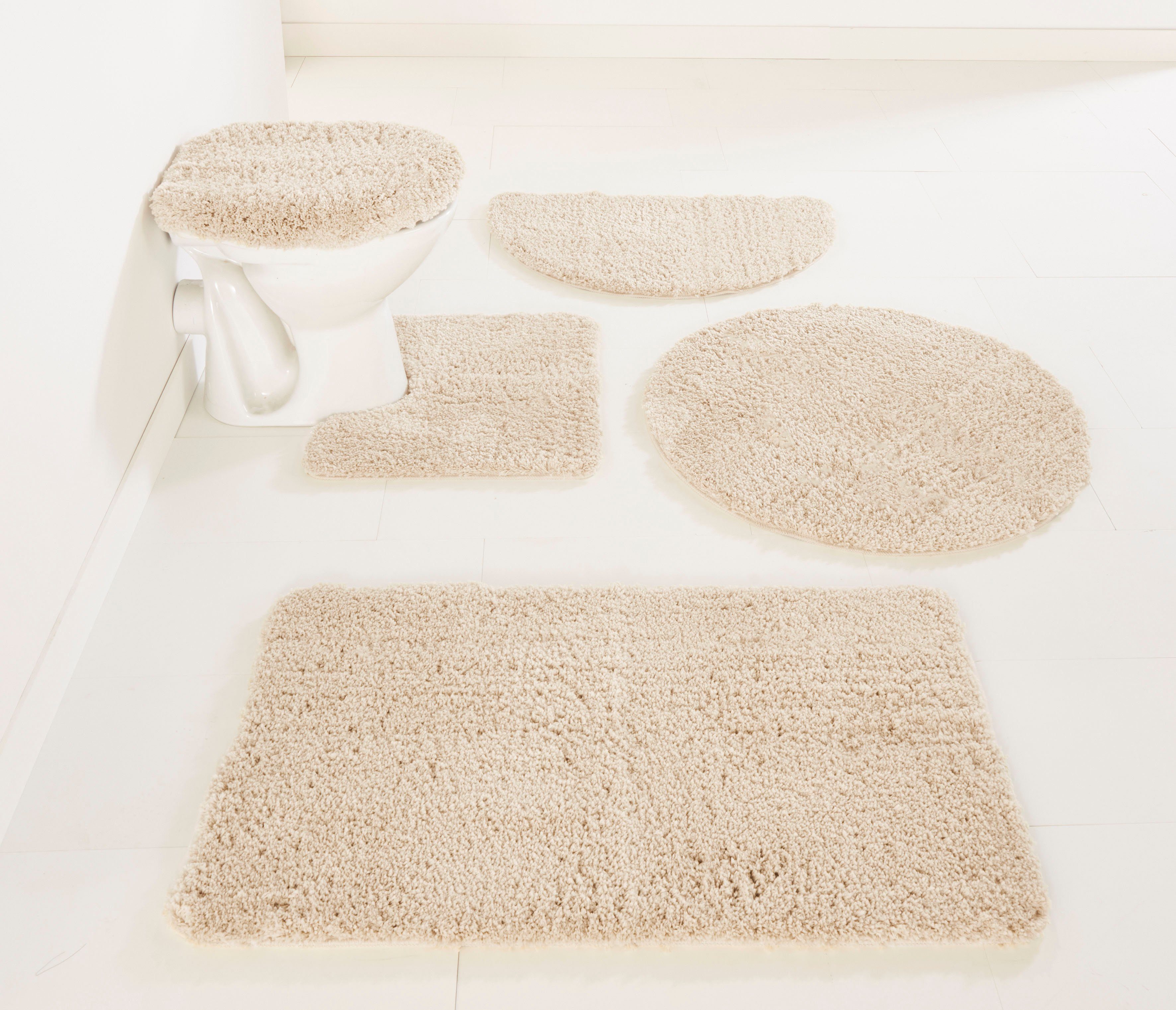 Badematte Narami LeGer Home by Lena Gercke, Höhe 30 mm, rutschhemmend beschichtet, fußbodenheizungsgeeignet, schnell trocknend, strapazierfähig, Polyester, rechteckig, Badteppich, weiche Badematten durch Mikrofaser
