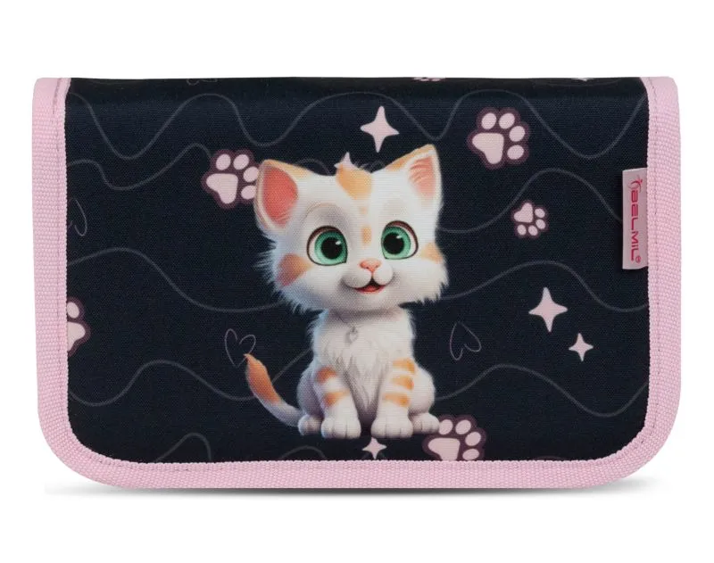 Belmil Compact Schulranzen Set 4-teilig mit Brustgurt - Cute Kitten
