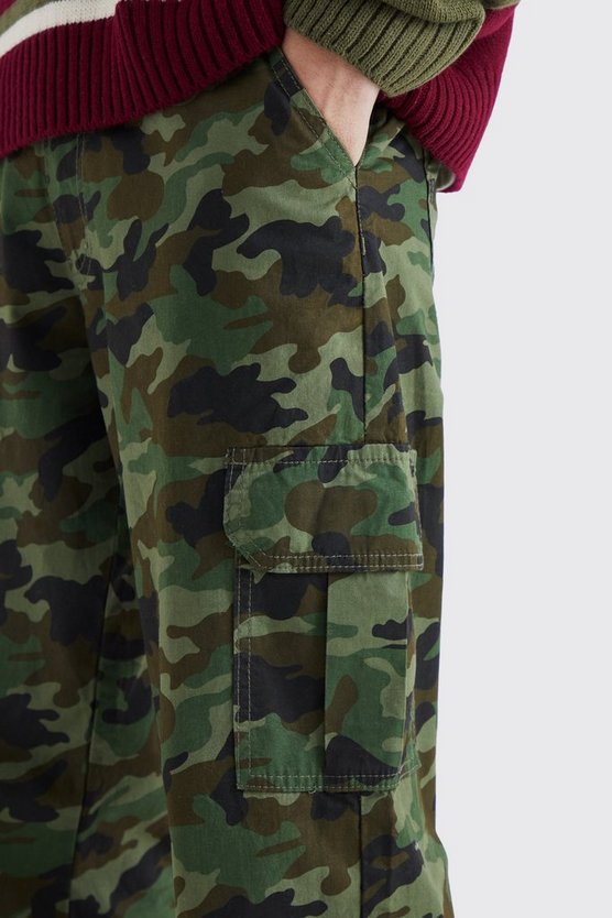 Lockere Camouflage Cargo-Hose