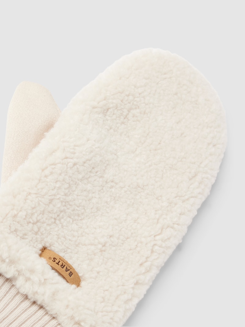 Handschuhe mit Teddyfell Modell 'Teddy Mitts' in offwhite