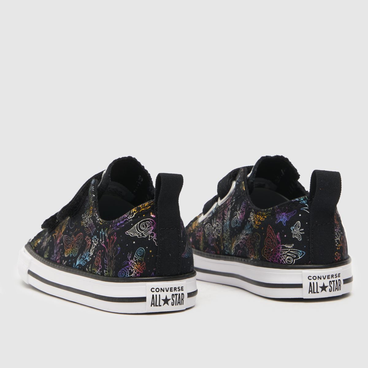 Converse multifärgade all star lo 2v regnbågsfärgade småbarnsskor för flickor