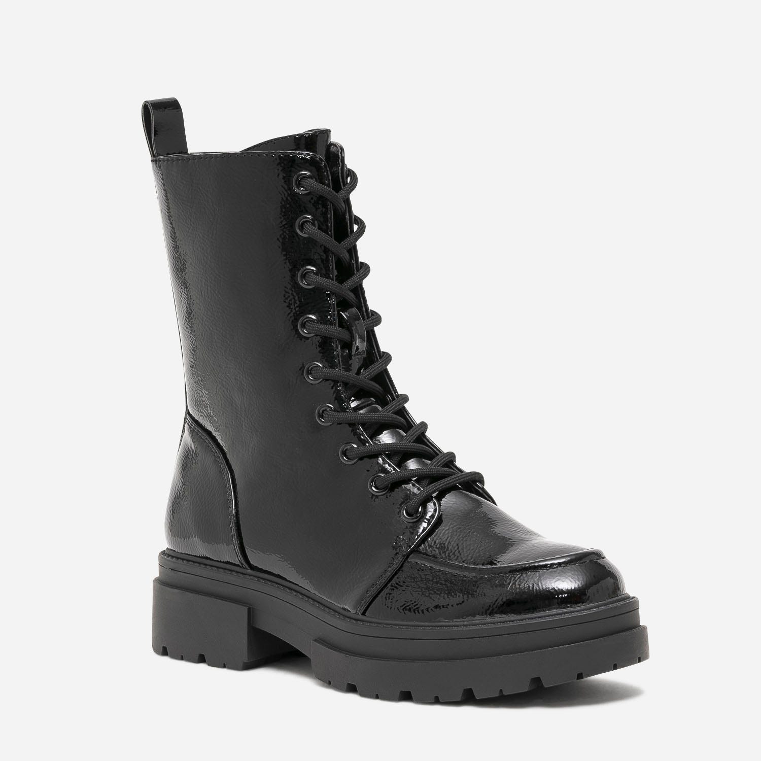 Boots TEXTO noir verni