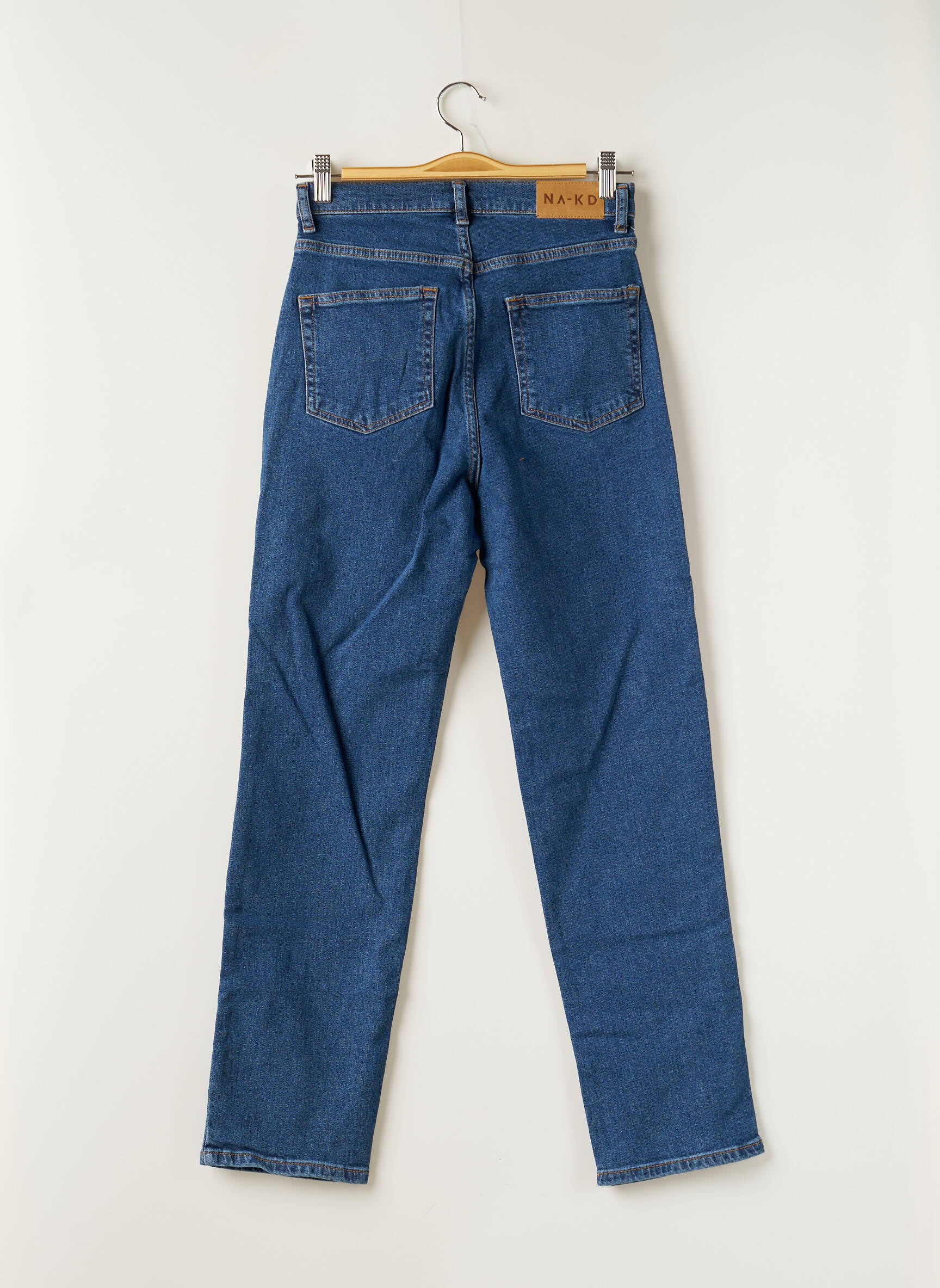 Na Kd Jeans Coupe Droite Femme couleur bleu