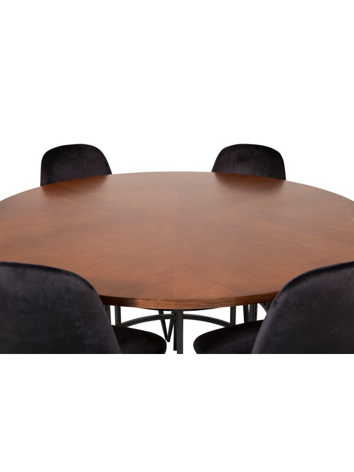 ebuy24 Essgruppe Copenhagen 8 Schwarz 140 x 140 cm günstig kaufen onesize