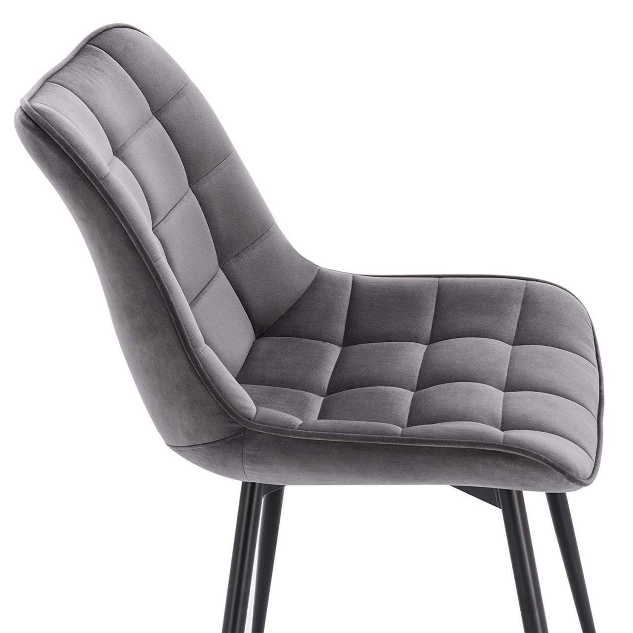 Woltu Esszimmerstuhl (2er-Set), Sessel mit Rückenlehne, Metallbeine