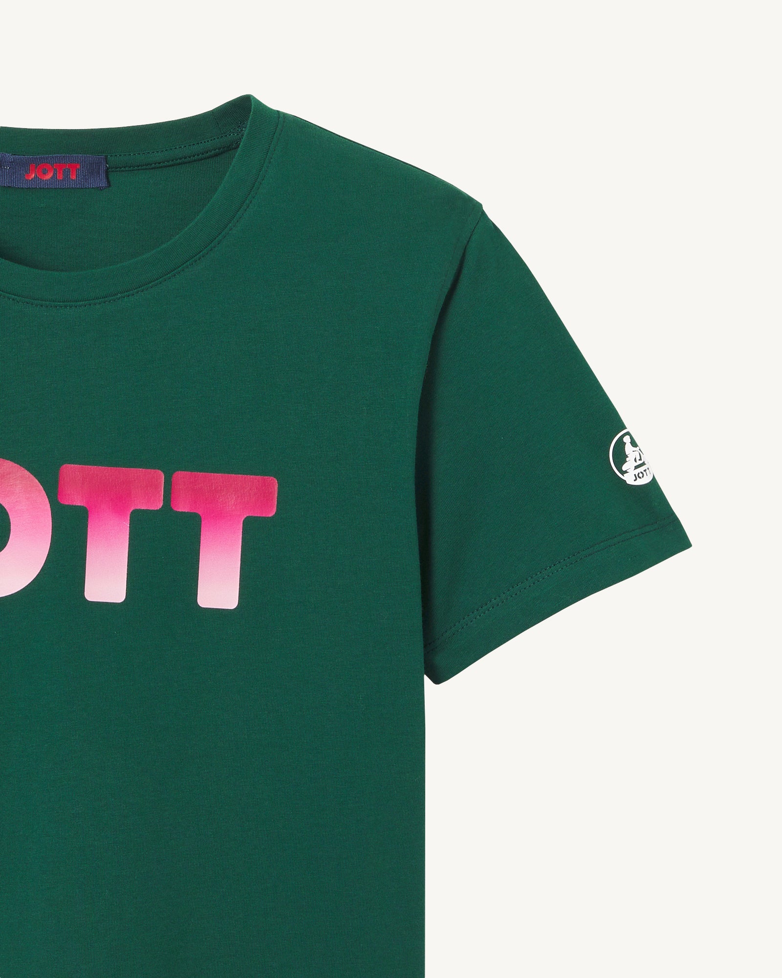 T-shirt en coton biologique Vert foncé Rosas
