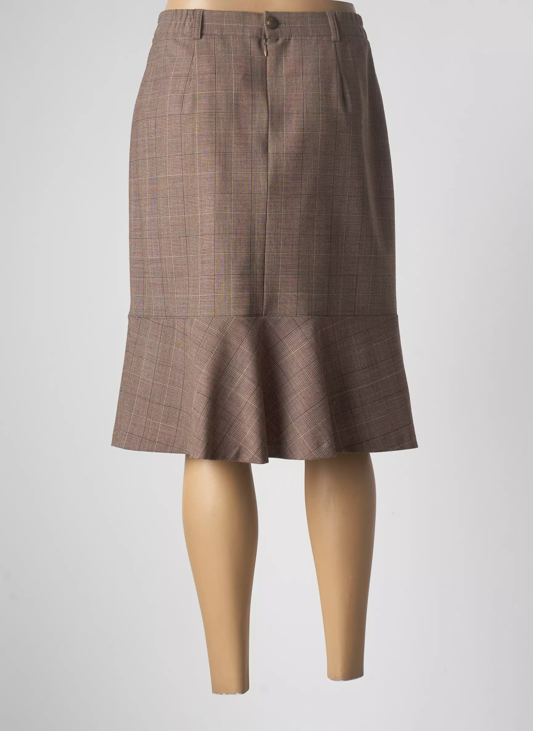 Karting Jupes Mi Longues Femme couleur marron