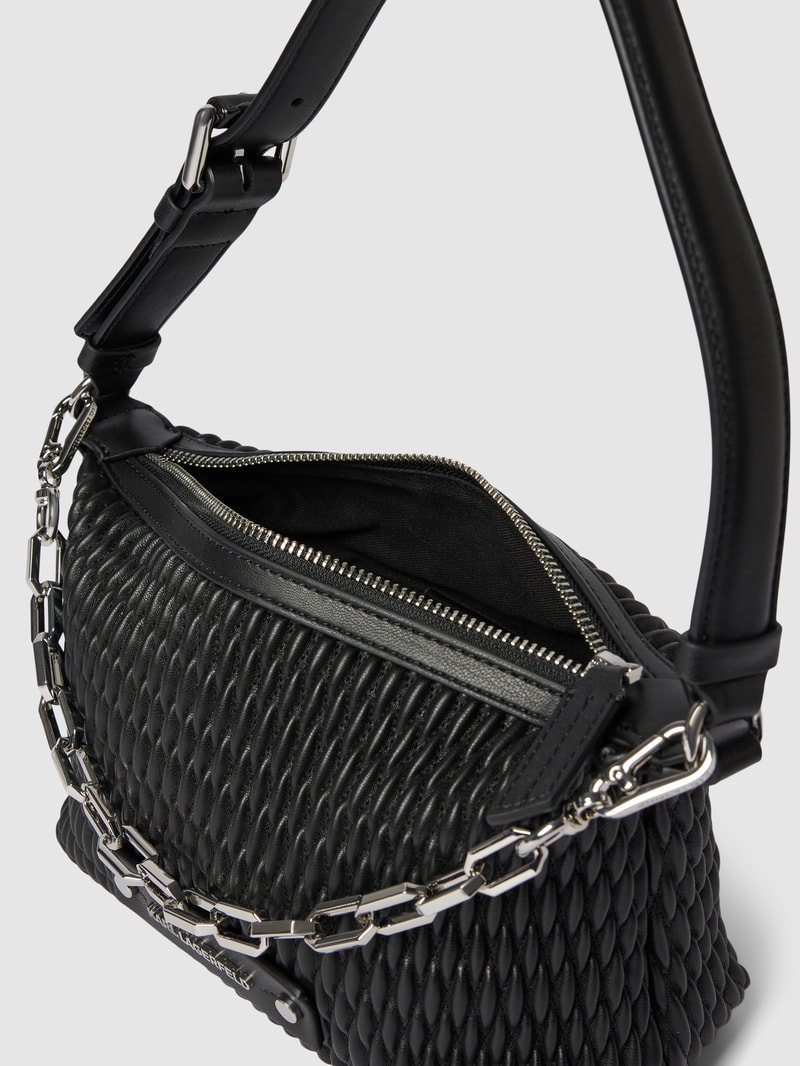 Handtasche mit Strukturmuster in schwarz