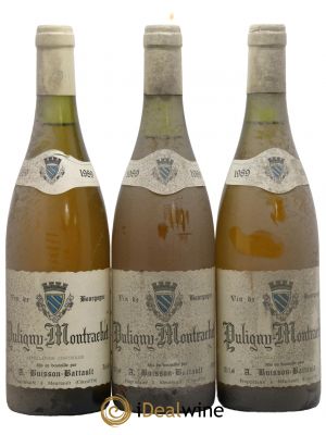 Puligny-Montrachet Domaine Buisson Battault 1989 - Lot de 3 Bouteilles