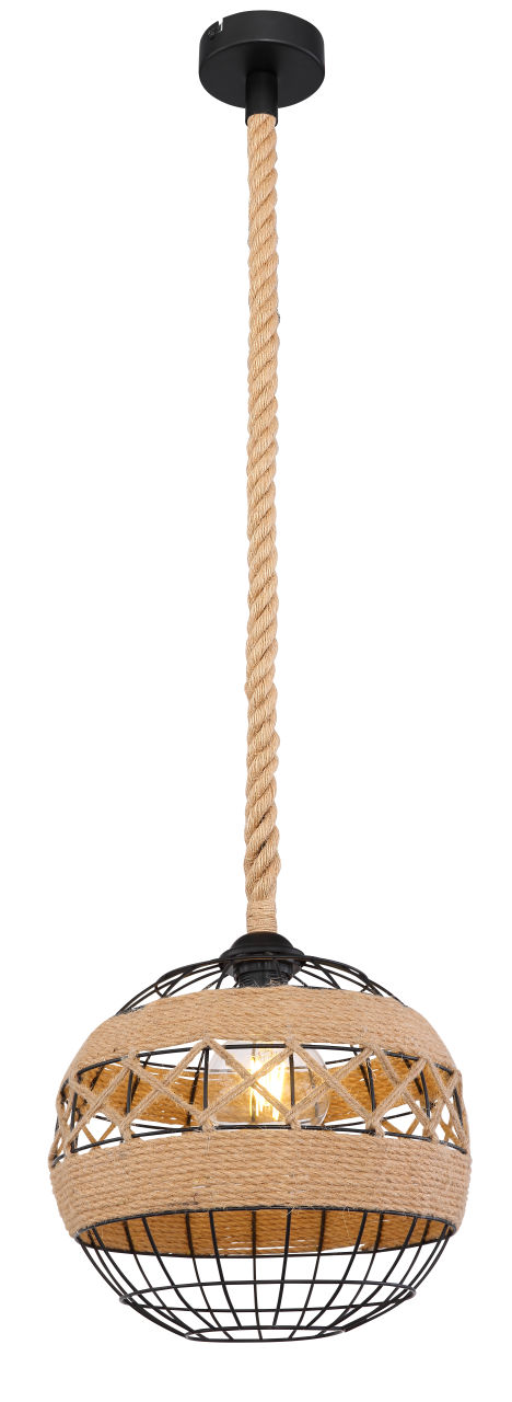 Globo Lighting - ULLEU - Hängeleuchte Metall schwarz, 1x E27