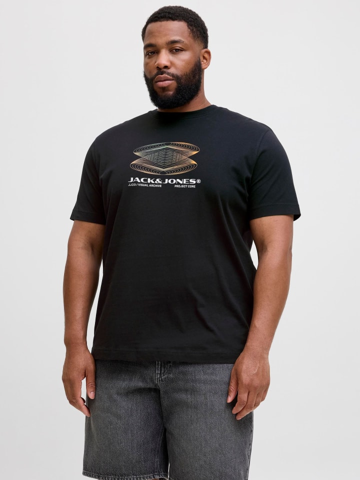 JACK & JONES PLUS T-shirt in Black günstig kaufen