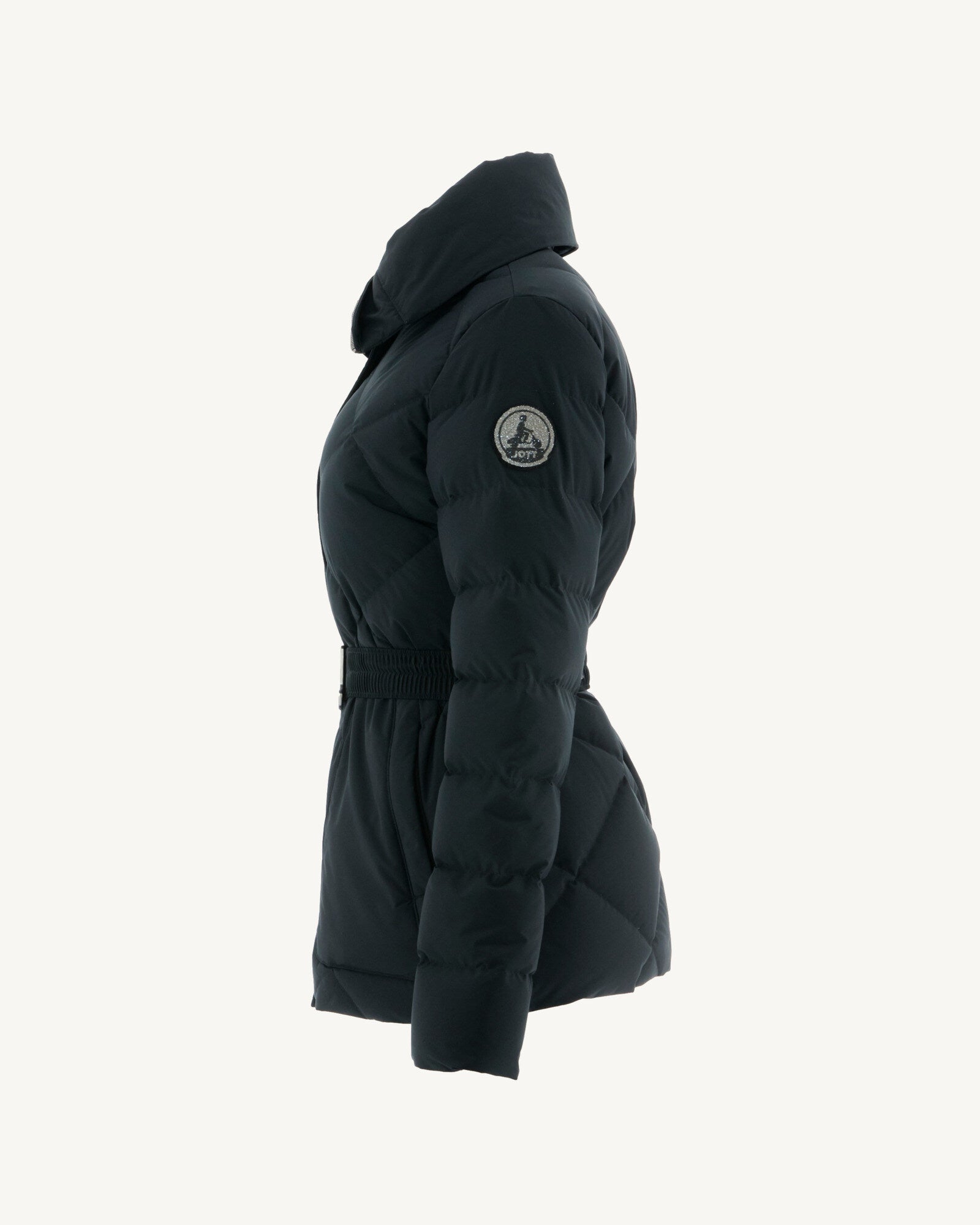 Doudoune avec des cristaux Swarovski®️ manches amovibles Noir Anita 2.